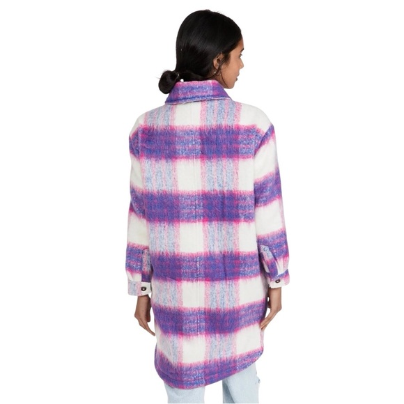 BLANKNYC Prime Time Plaid Women's Jacket - Pink and Blue - Picture 2 of 8